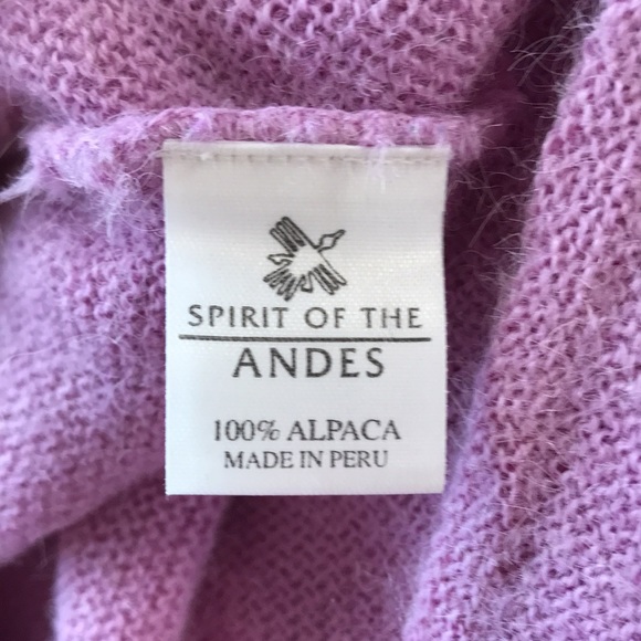 Spirit of the Andes Alpaca Light Purple Cardigan Medium? - Picture 9 of 10